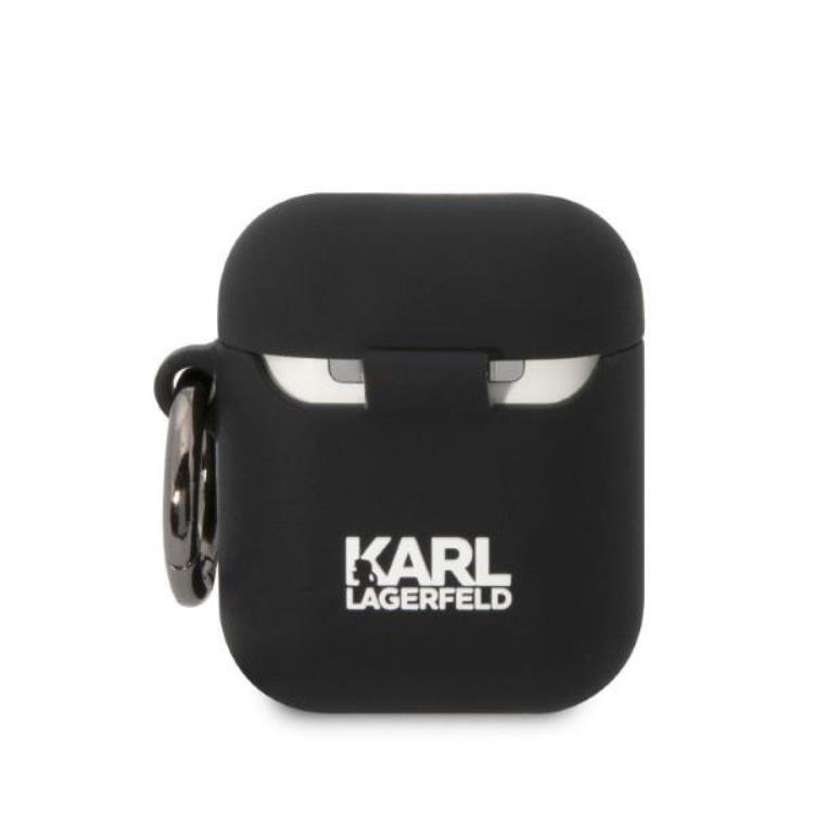 KARL LAGERFELD Karl Lagerfeld AirPods 1/2 Skal Silicone Choupette Head 3D - Svart
