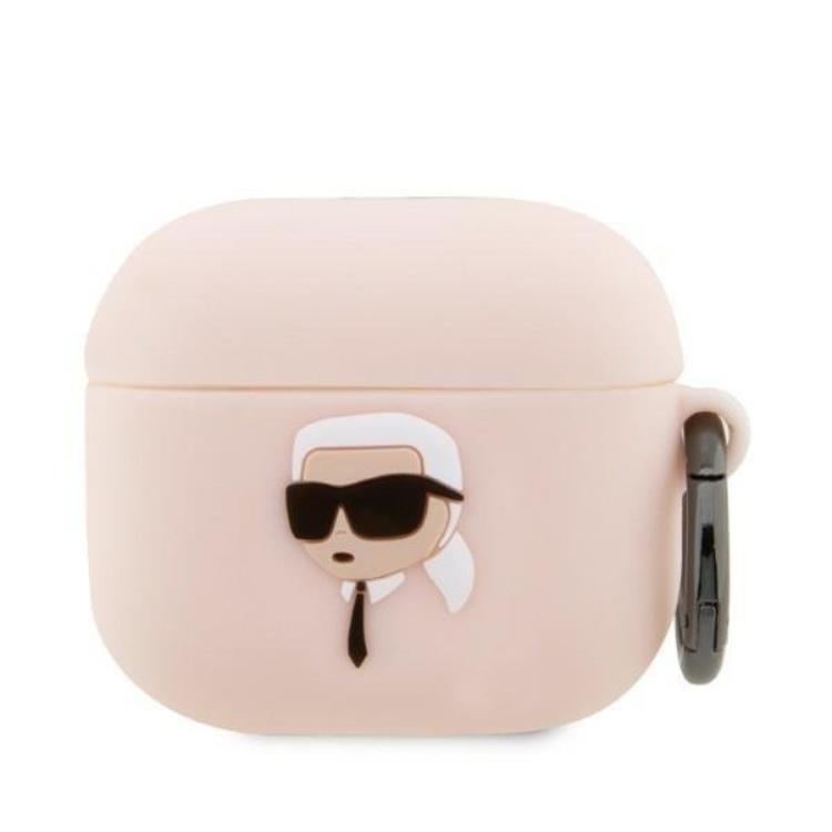 KARL LAGERFELD Karl Lagerfeld AirPods 3 Skal Silicone Karl Head 3D - Rosa