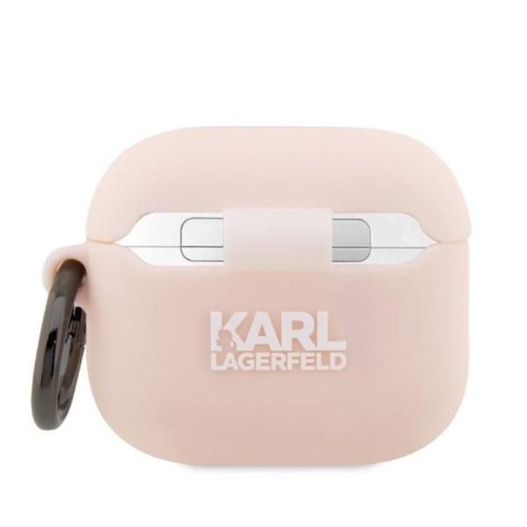 KARL LAGERFELD Karl Lagerfeld AirPods 3 Skal Silicone Karl Head 3D - Rosa