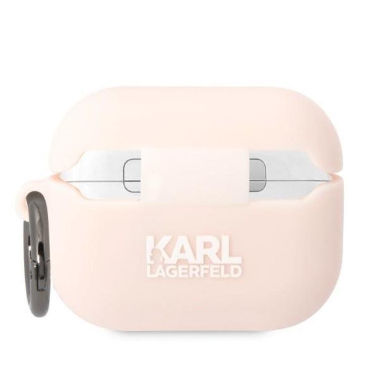 KARL LAGERFELD Karl Lagerfeld AirPods Pro Skal Silicone Karl Head 3D - Rosa