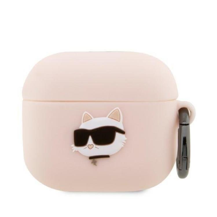 KARL LAGERFELD Karl Lagerfeld AirPods 3 Skal Silicone Choupette Head 3D - Rosa