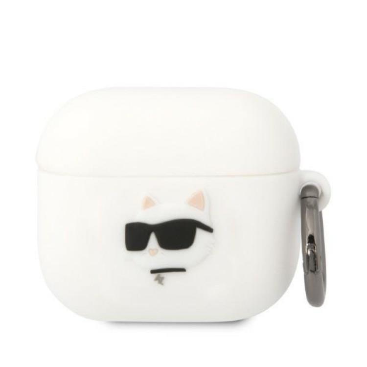 KARL LAGERFELD Karl Lagerfeld AirPods 3 Skal Silicone Choupette Head 3D - Vit