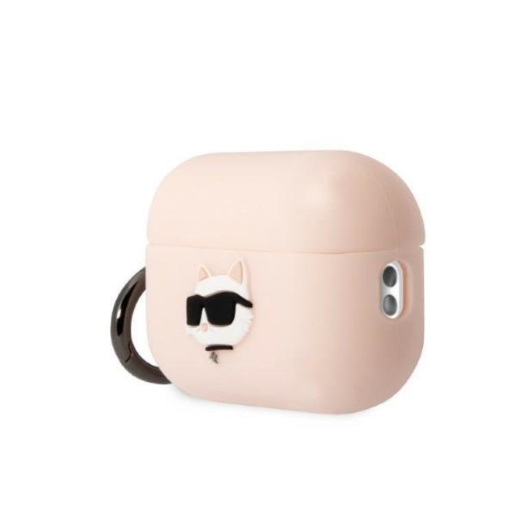 KARL LAGERFELD Karl Lagerfeld AirPods Pro 2 Skal Silicone Choupette Head 3D - Rosa