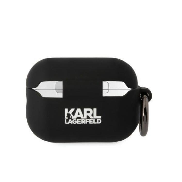 KARL LAGERFELD Karl Lagerfeld AirPods Pro 2 Skal Silicone Karl Head 3D - Svart