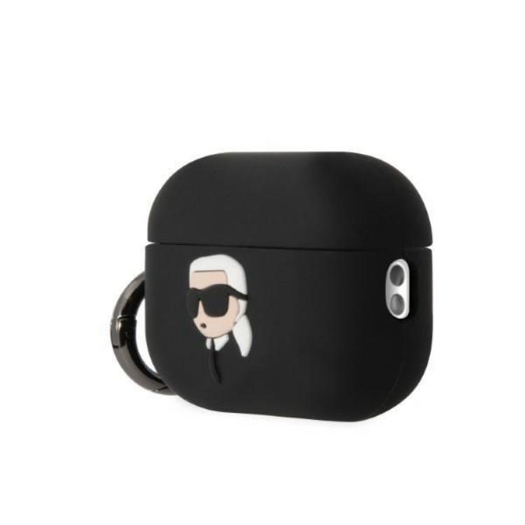 KARL LAGERFELD Karl Lagerfeld AirPods Pro 2 Skal Silicone Karl Head 3D - Svart