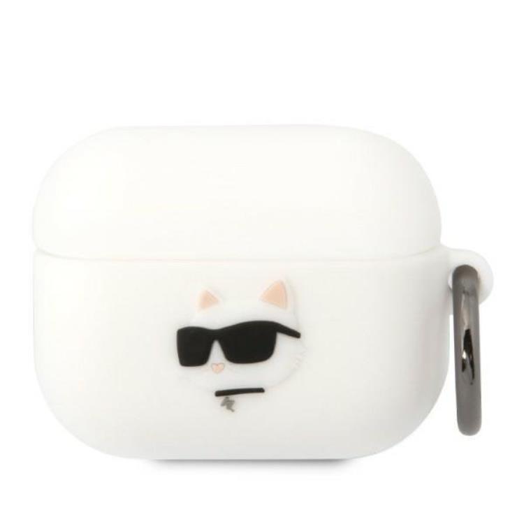 KARL LAGERFELD Karl Lagerfeld AirPods Pro Skal Silicone Choupette Head 3D - Vit