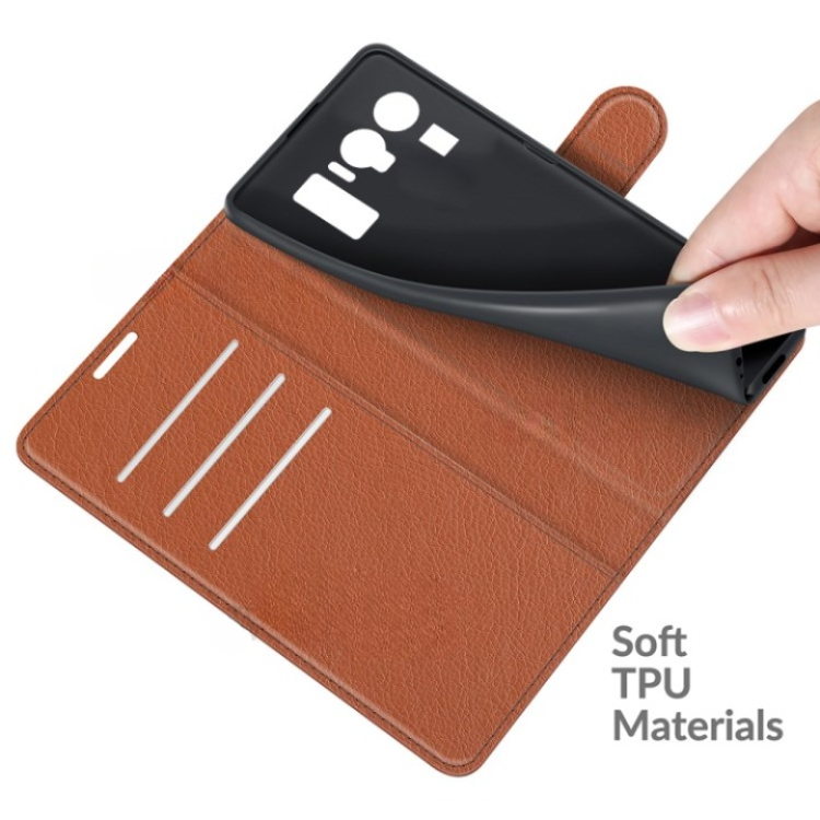 OEM Xiaomi Mi 11 Ultra Plånboksfodral Folio Flip Kickstand - Brun