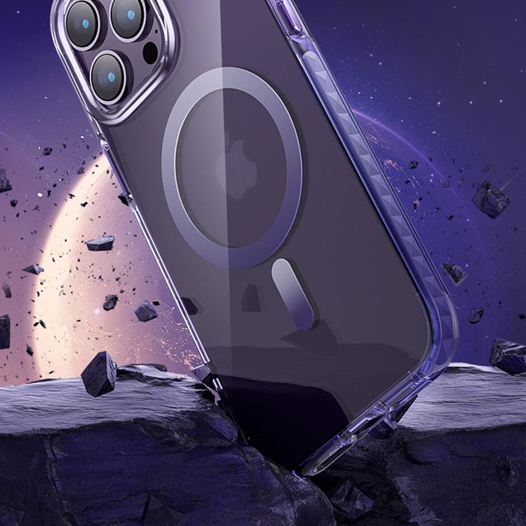 Kingxbar Kingxbar iPhone 14 Skal Magsafe PQY Ice Crystal - Silver