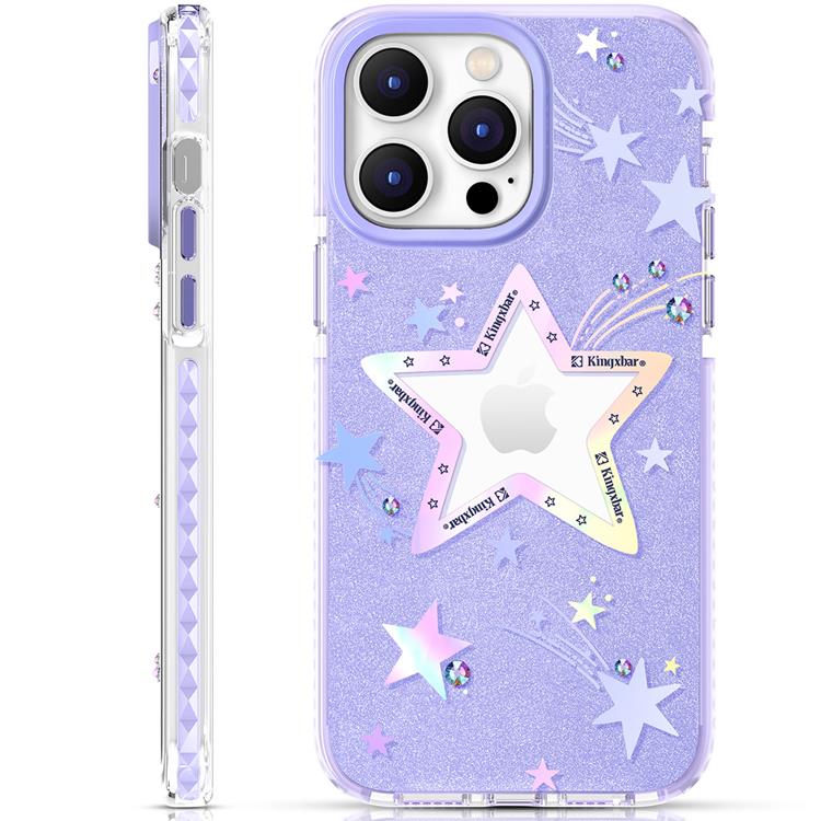 Kingxbar Kingxbar iPhone 14 Plus Skal Heart Star - Lila Star