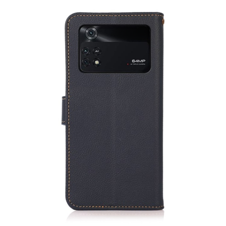 KHAZNEH KHAZNEH Xiaomi Mi 11 Ultra Plånboksfodral Äkta Läder Kickstand - Blå