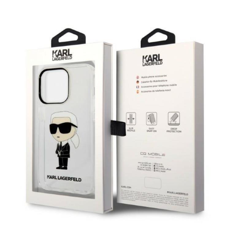 KARL LAGERFELD Karl Lagerfeld iPhone 14 Pro Skal IML NFT Ikonik - Transparent