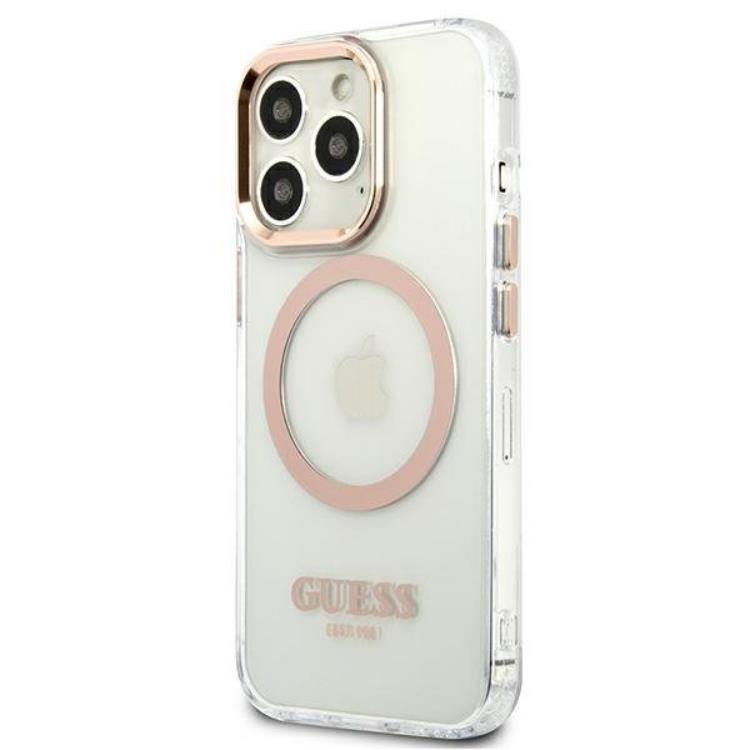 Guess Guess iPhone 13 Pro Max Skal Magsafe Metal Outline - Guld