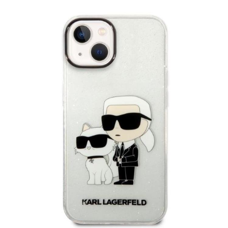 KARL LAGERFELD Karl Lagerfeld iPhone 14 Plus Skal IML GLIT NFT Karl & Choupette - Clear