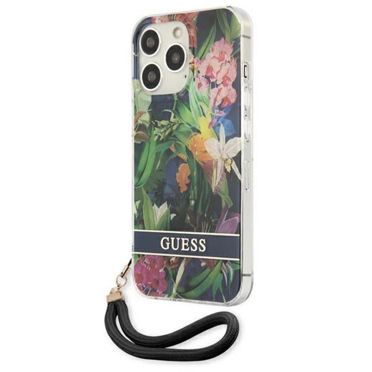 Guess Guess iPhone 13 Pro Skal Flower Strap - Blå