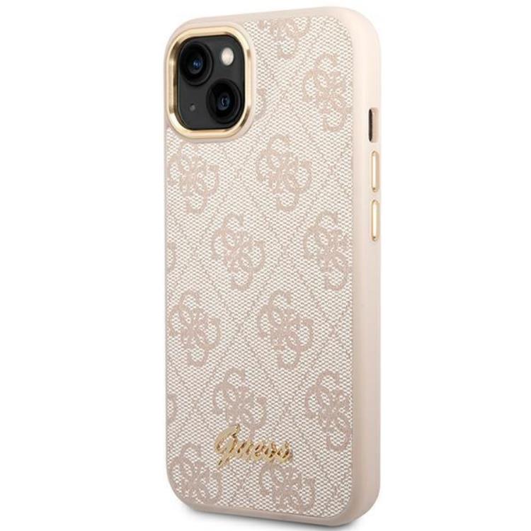 Guess GUESS iPhone 14 Skal Vintage Gold Logo - Rosa
