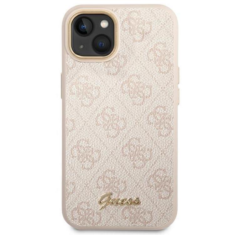 Guess GUESS iPhone 14 Skal Vintage Gold Logo - Rosa