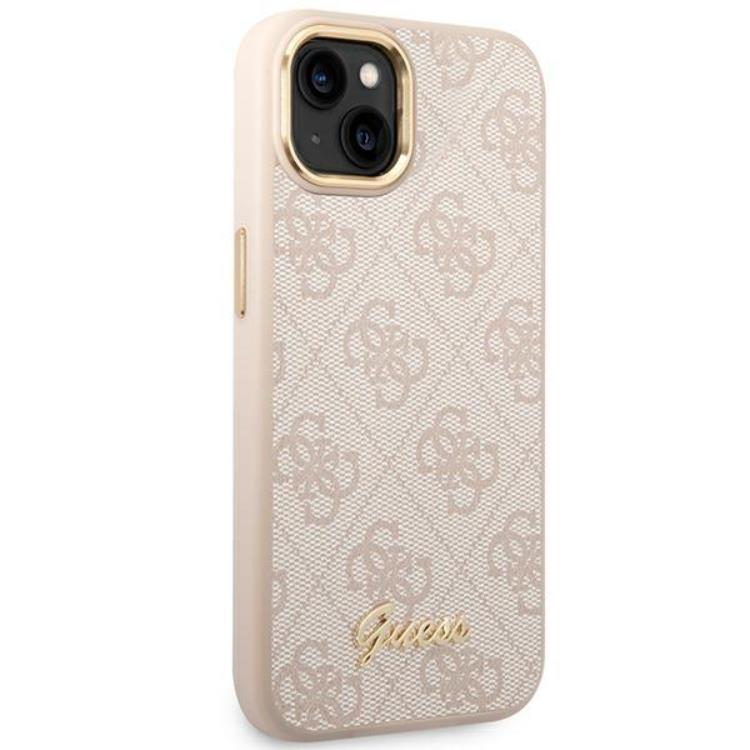 Guess GUESS iPhone 14 Skal Vintage Gold Logo - Rosa