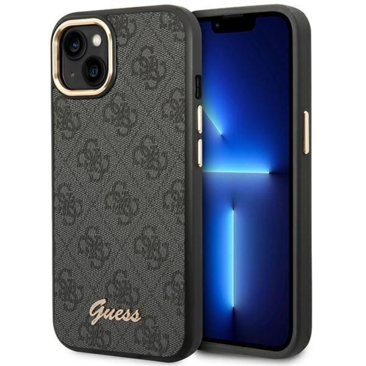 Guess GUESS iPhone 14 Skal Vintage Gold Logo - Svart