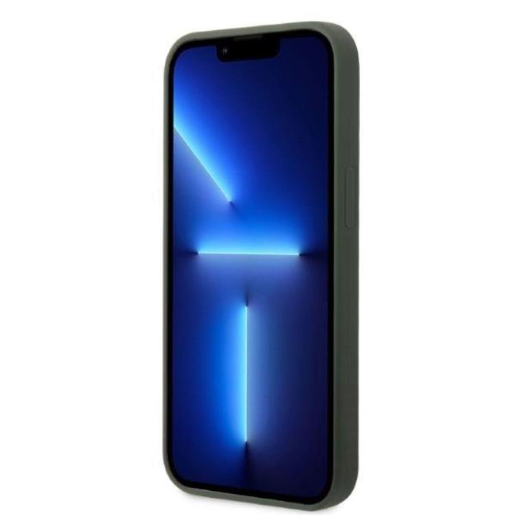 Guess Guess iPhone 13 Skal MagSafe Silicone Logo Plate - Khaki