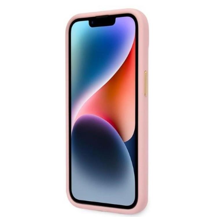 Guess GUESS iPhone 14 Plus Skal Croco Collection - Rosa