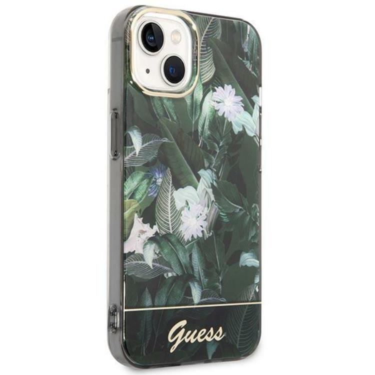 Guess GUESS iPhone 14 Plus Skal Jungle Collection - Grön