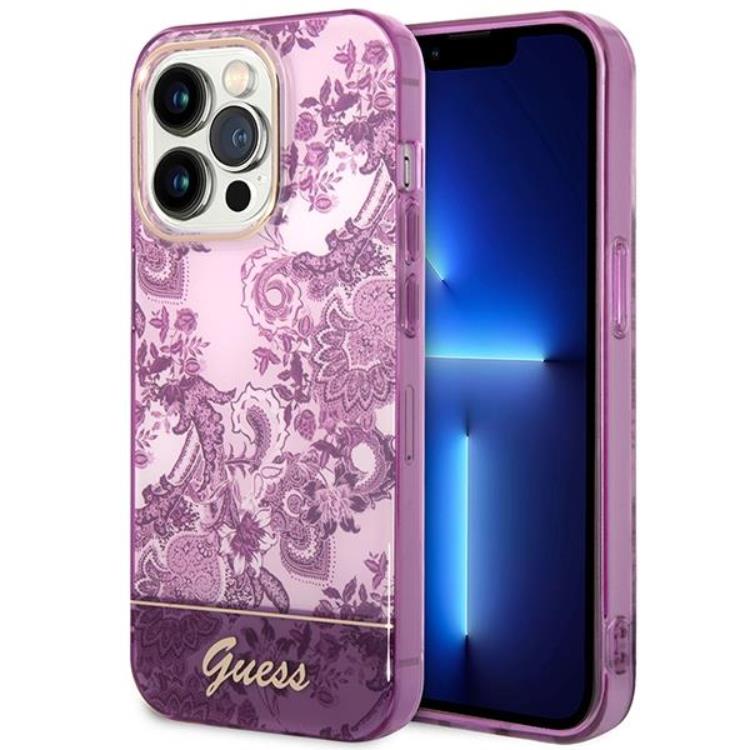 Guess GUESS iPhone 14 Pro Max Skal Porcelain Collection - Fuschia