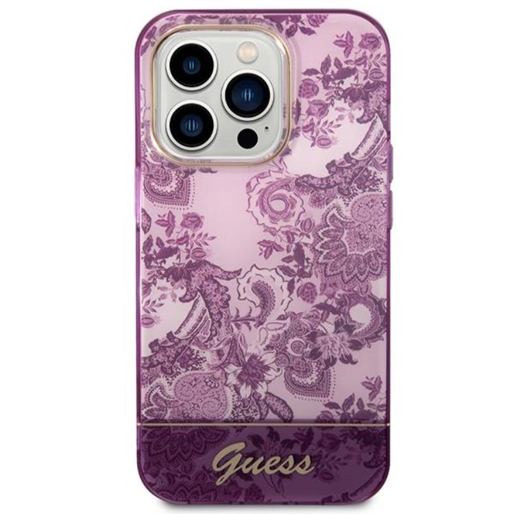 Guess GUESS iPhone 14 Pro Max Skal Porcelain Collection - Fuschia