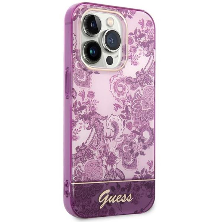 Guess GUESS iPhone 14 Pro Max Skal Porcelain Collection - Fuschia