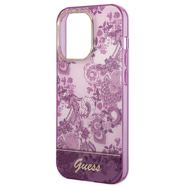 Guess GUESS iPhone 14 Pro Max Skal Porcelain Collection - Fuschia