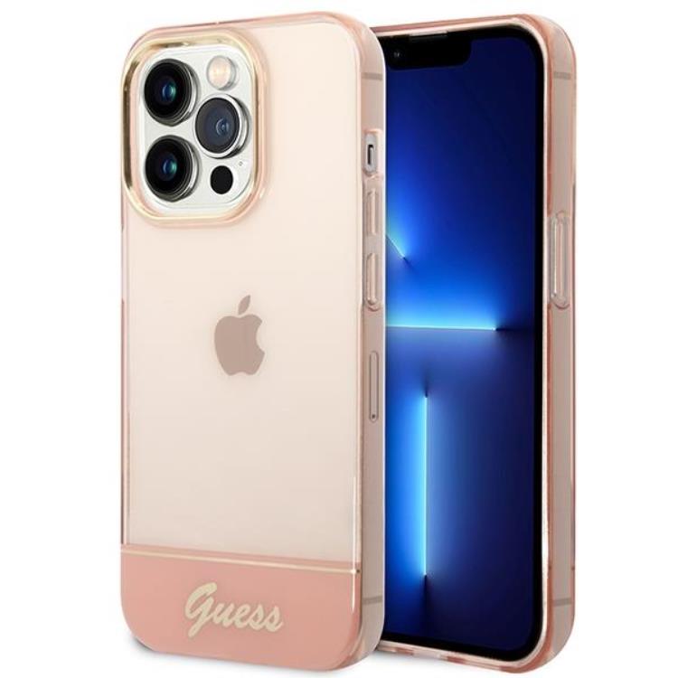 Guess GUESS iPhone 14 Pro Max Skal Translucent - Rosa