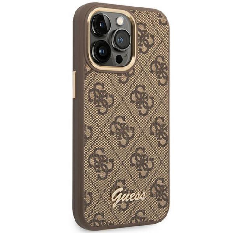 Guess GUESS iPhone 14 Pro Max Skal Vintage Gold Logo - Brun