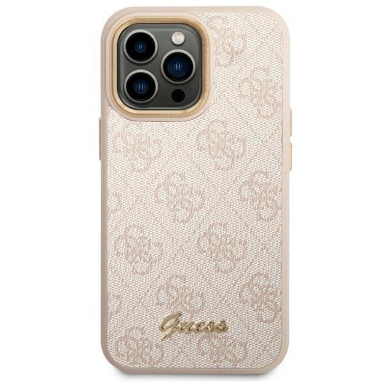 Guess GUESS iPhone 14 Pro Max Skal 4G Vintage Gold Logo - Rosa