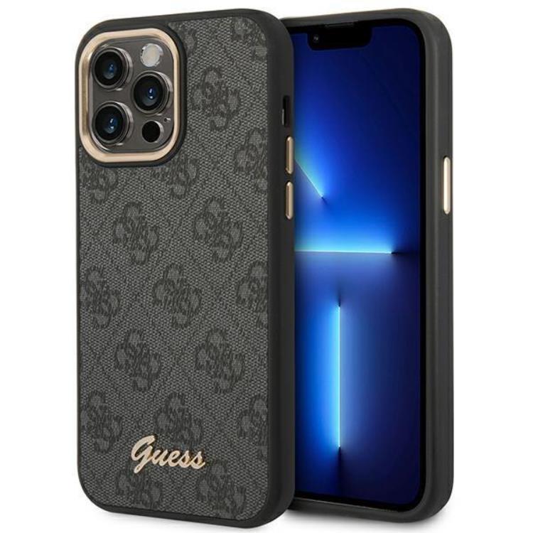 Guess GUESS iPhone 14 Pro Max Skal 4G Vintage Gold Logo - Svart