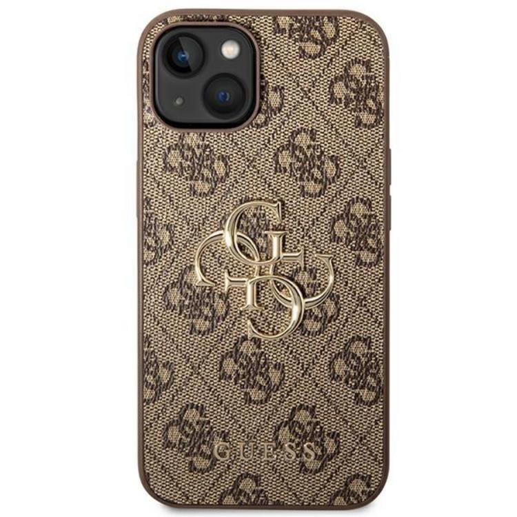 Guess GUESS iPhone 14 Skal Big Metall Logo - Brun