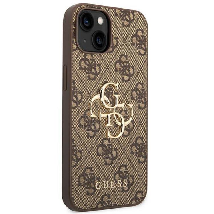 Guess GUESS iPhone 14 Skal Big Metall Logo - Brun