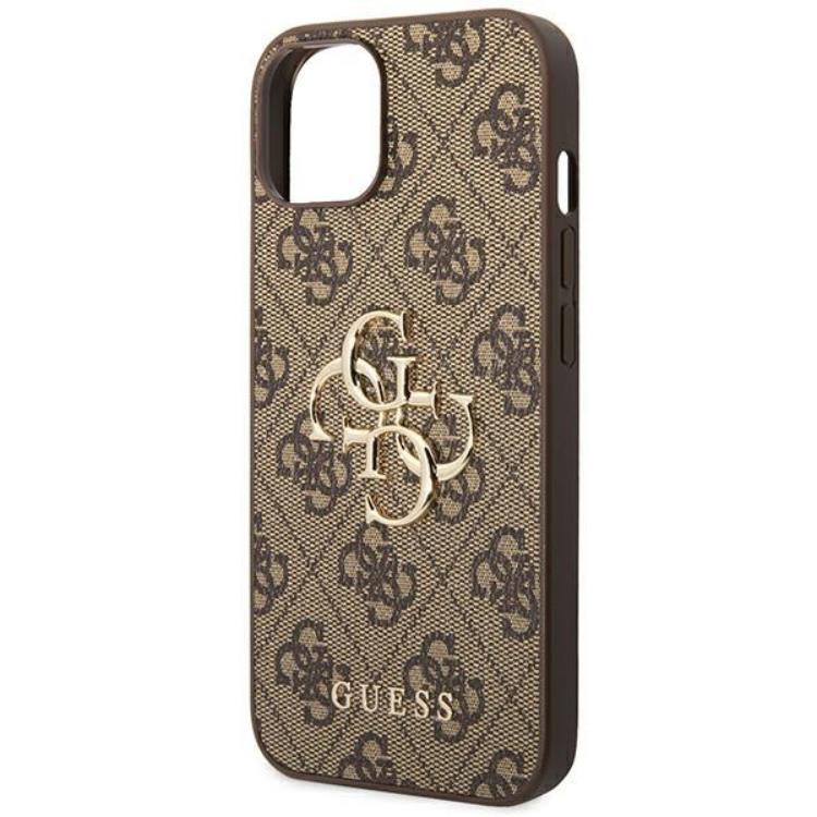 Guess GUESS iPhone 14 Skal Big Metall Logo - Brun