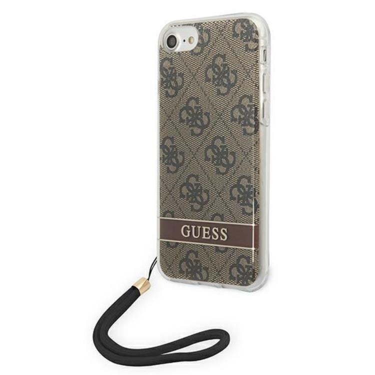 Guess Guess iPhone 7/8/SE (2020/2022) Skal Print Strap - Brun