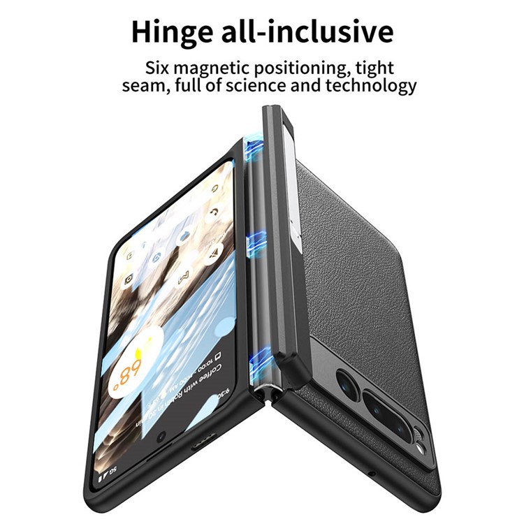 GKK GKK Mobilskal till Google Pixel Fold Kickstand PU-Läder Carbon - Svart