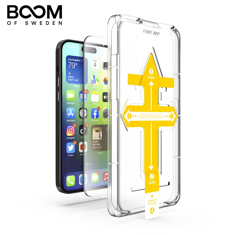 Boom of Sweden LIVSTIDSGARANTI - BOOM iPhone 14 Plus Härdat Glas Skärmskydd - 2 Pack