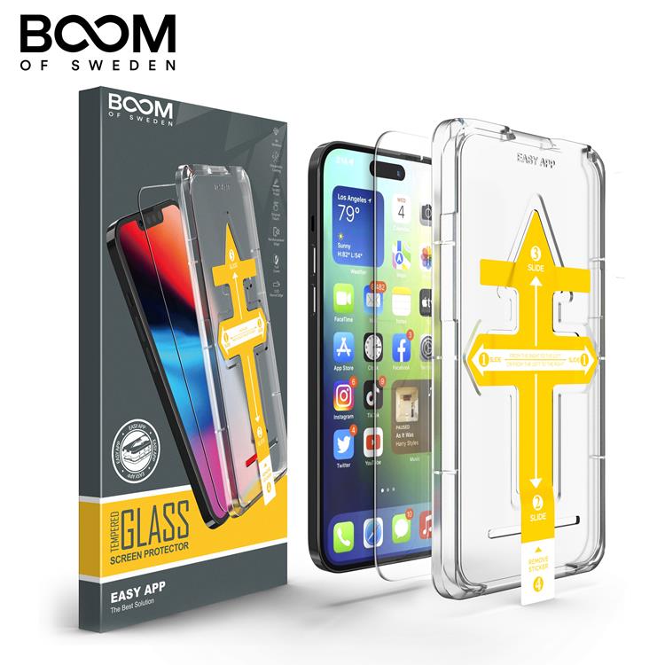 Boom of Sweden LIVSTIDSGARANTI - BOOM iPhone 14 Plus Härdat Glas Skärmskydd - 2 Pack