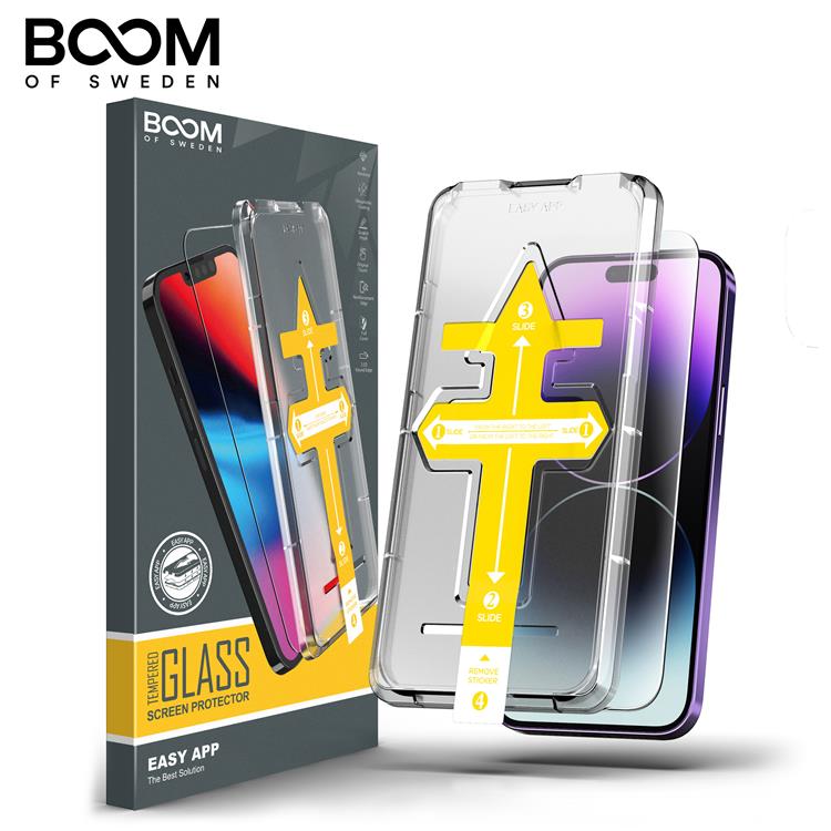 Boom of Sweden LIVSTIDSGARANTI - BOOM iPhone 14 Plus Härdat Glas Skärmskydd - 2 Pack