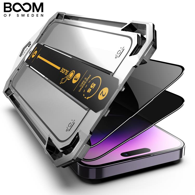 Boom of Sweden LIVSTIDSGARANTI - BOOM iPhone 12/12 Pro Privacy Härdat Glas Skärmskydd - 2 Pack