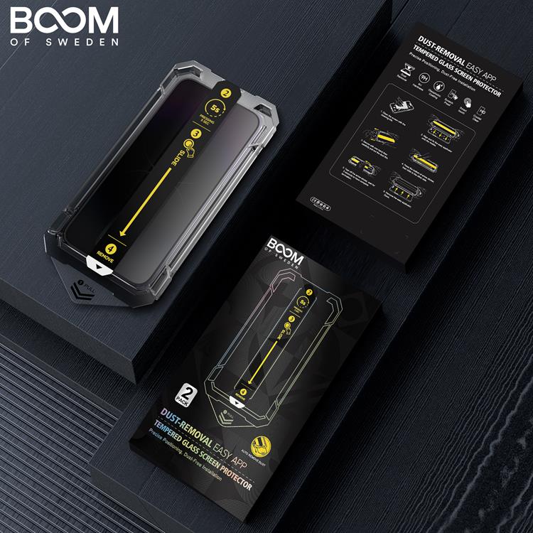 Boom of Sweden LIVSTIDSGARANTI - BOOM iPhone 12/12 Pro Privacy Härdat Glas Skärmskydd - 2 Pack