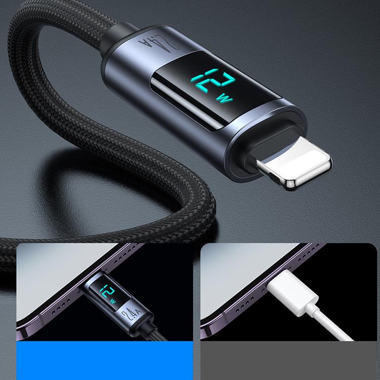 Joyroom Joyroom USB-A till Lightning kabel 2.4A med LED display 1.2m