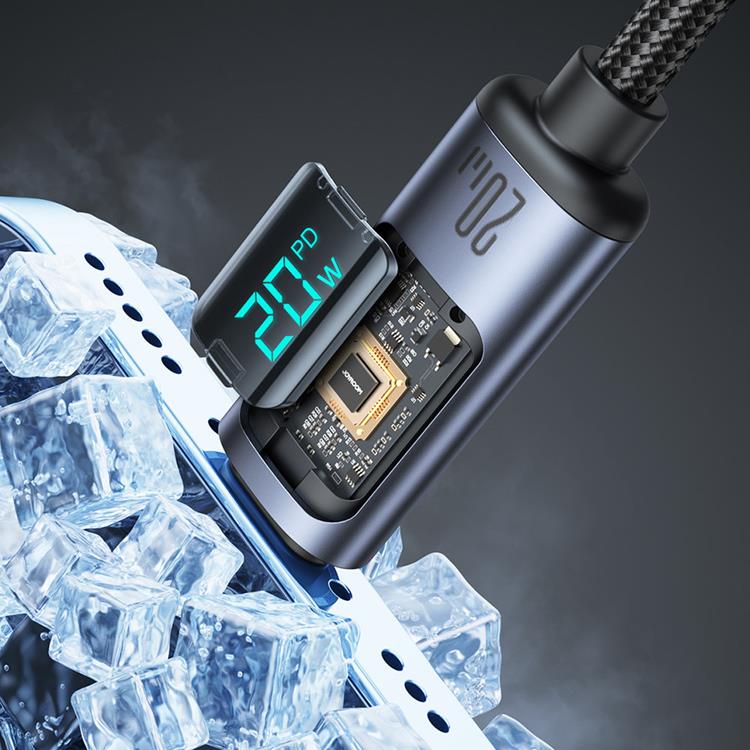 Joyroom Joyroom USB-C till Lightning kabel 20W med LED display 1.2m