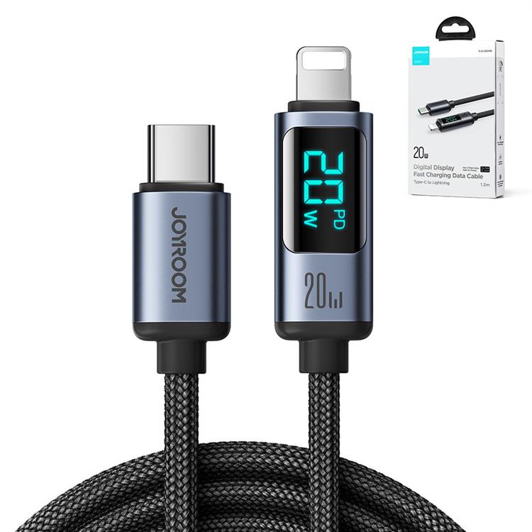 Joyroom Joyroom USB-C till Lightning kabel 20W med LED display 1.2m
