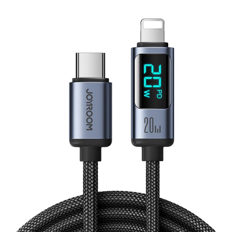 Joyroom Joyroom USB-C till Lightning kabel 20W med LED display 1.2m