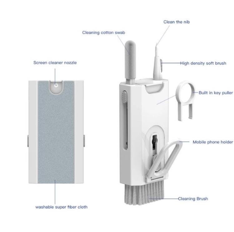 OEM 8-in-1 Cleaning Tool Kit med Brush - Rosa