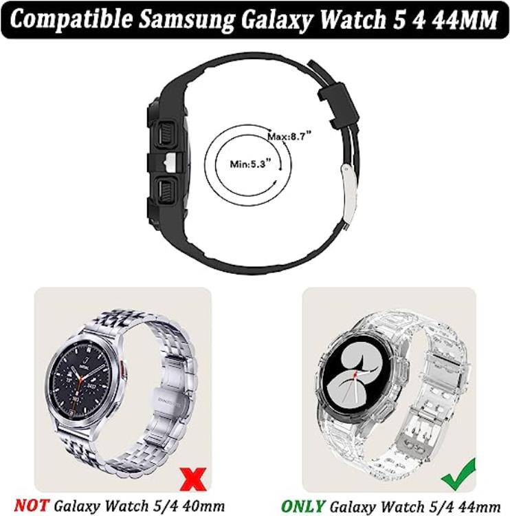 OEM Galaxy Watch 4/5 (46mm) Replacement Case Band - Clear