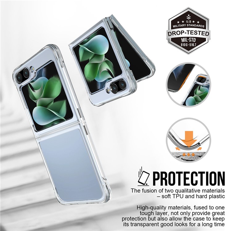 OEM Galaxy Z Flip 5 Mobilskal Anti-drop - Transparent